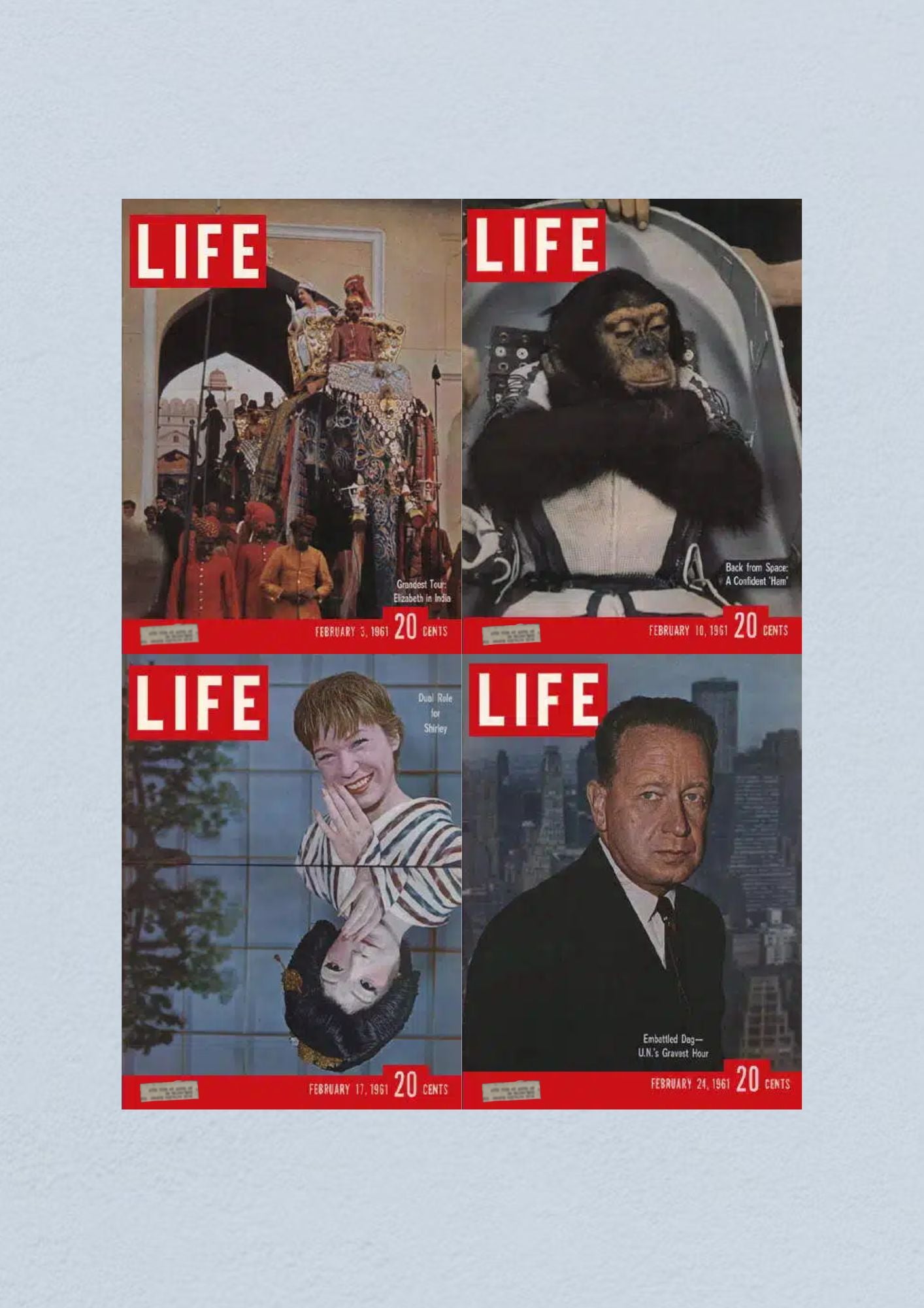 Life Magazine Lot of 4 Full Month February 1961 3, 10, 17, 24 Civil Rights Era