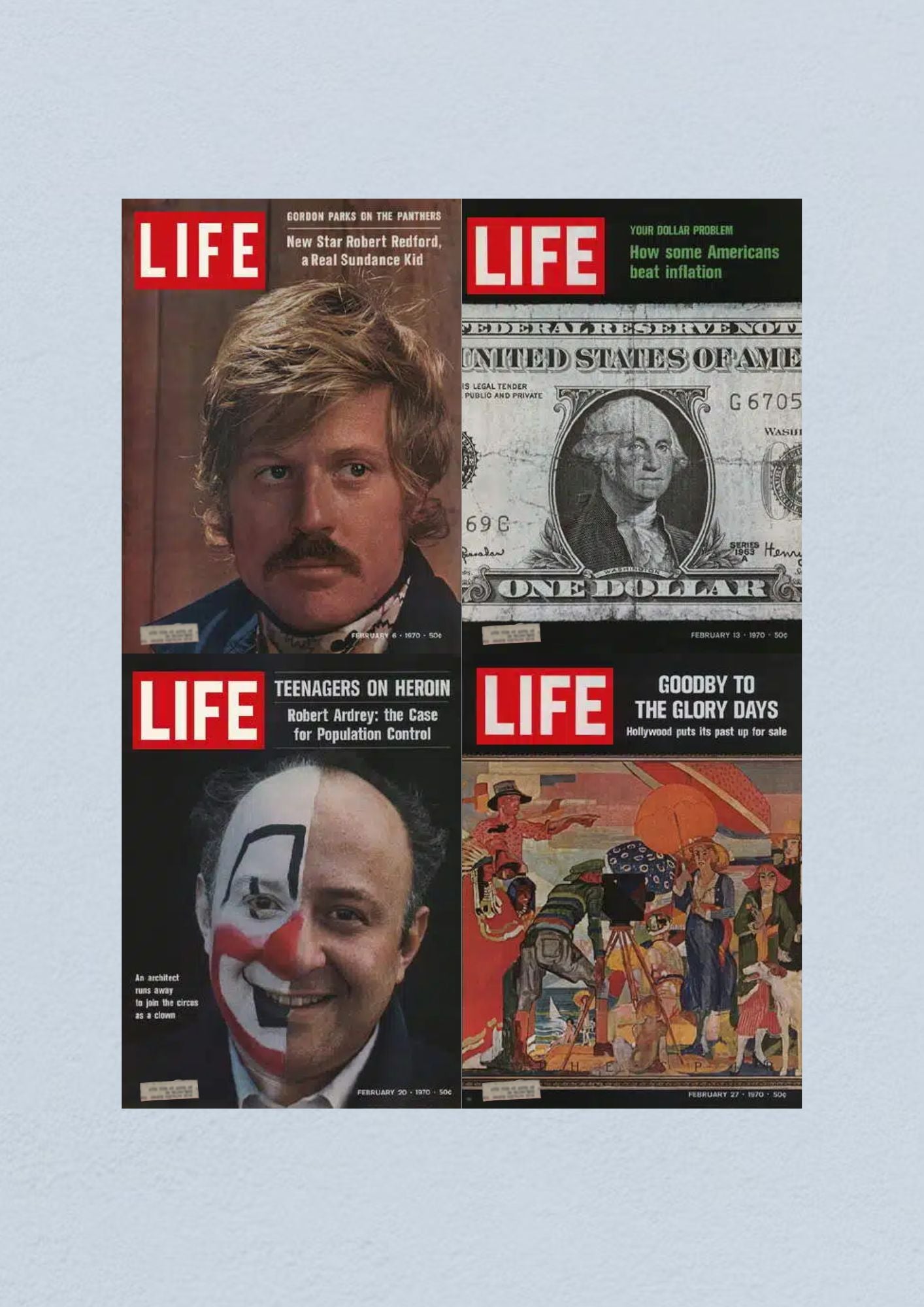 Life Magazine Lot of 4 Full Month February 1970 6, 13, 20, 27 Space Race Era