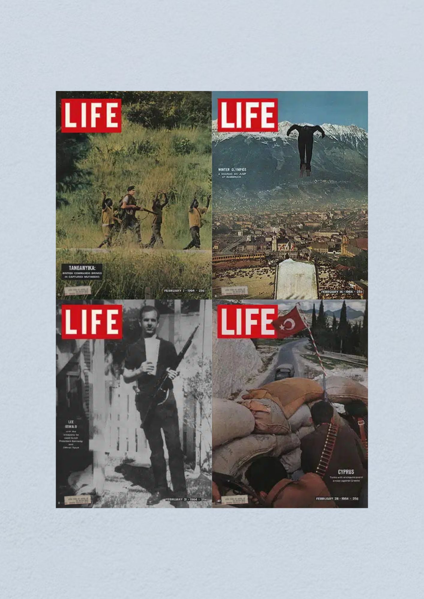 Life Magazine Lot of 4 Full Month February 1964 7, 14, 21, 28 Civil Rights Era