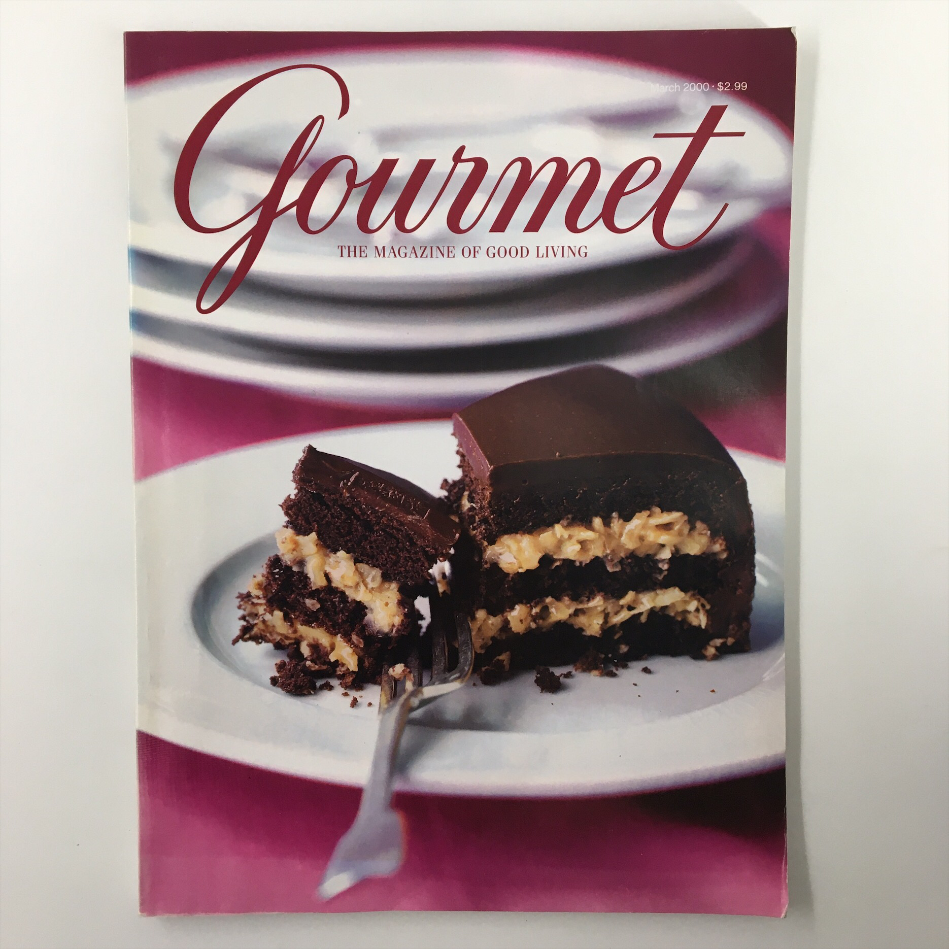 Gourmet Magazine March 2000 Inside-Out German Chocolate Cake No Label