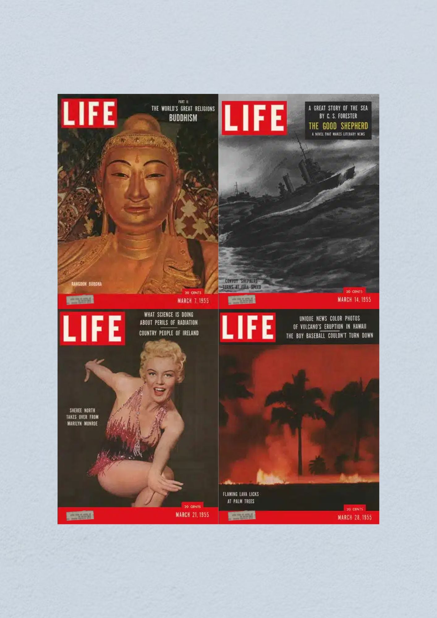 Life Magazine Lot of 4 Full Month of March 1955 7, 14, 21, 28 Civil Rights Era