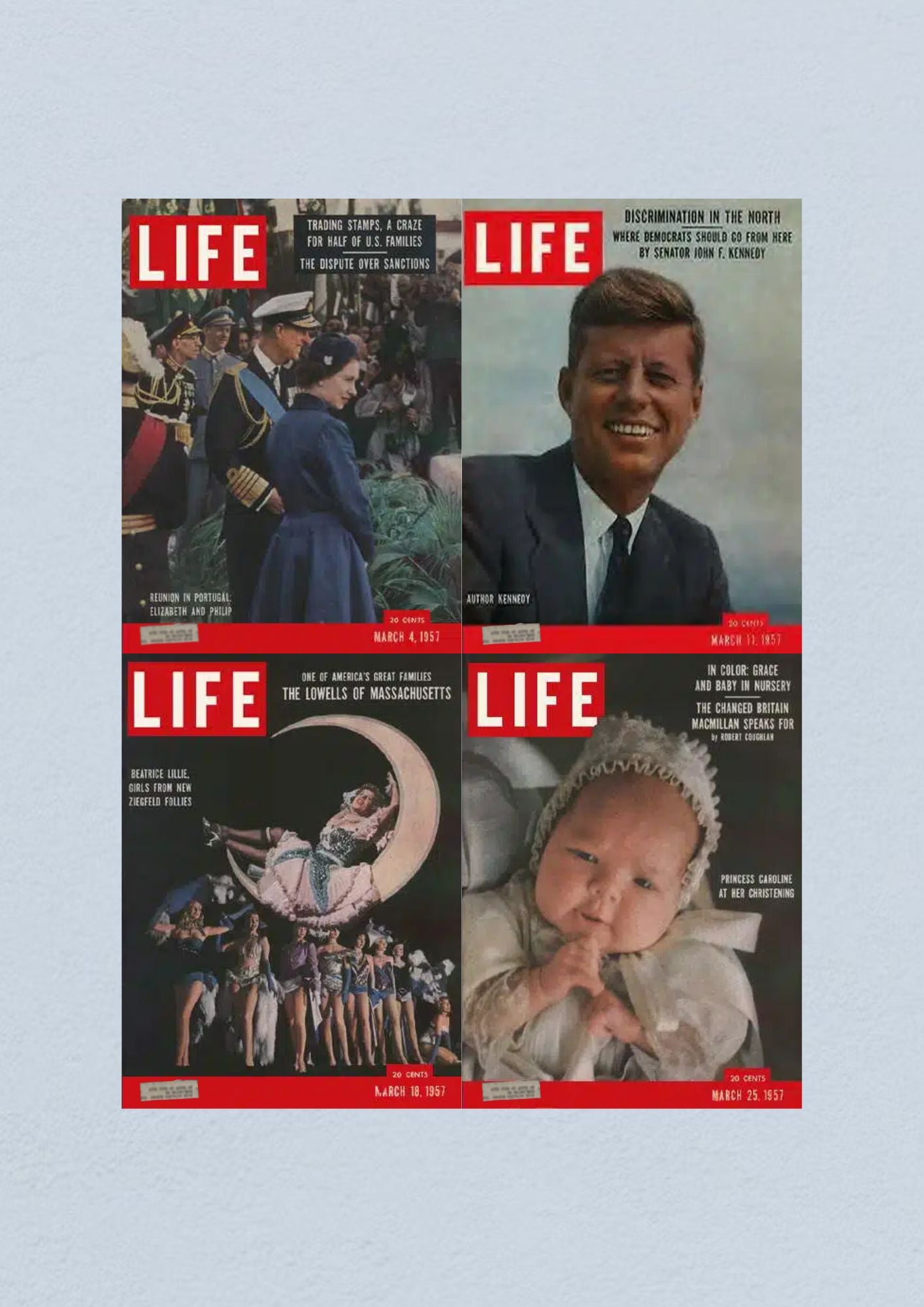 Life Magazine Lot of 4 Full Month March 1957 4, 11, 18, 25 Civil Rights Era