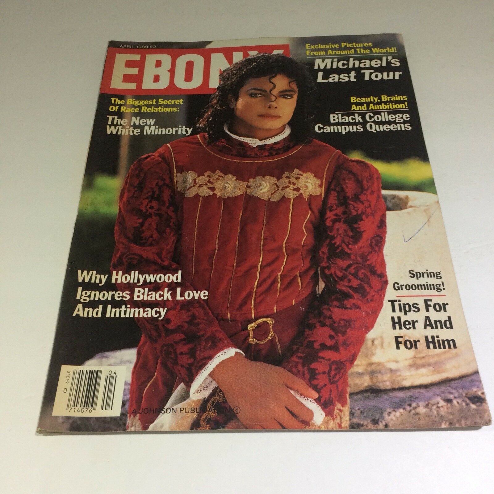 APRIL 1989 Vintage Ebony Magazine, Michael Jackson Last Tour, Black