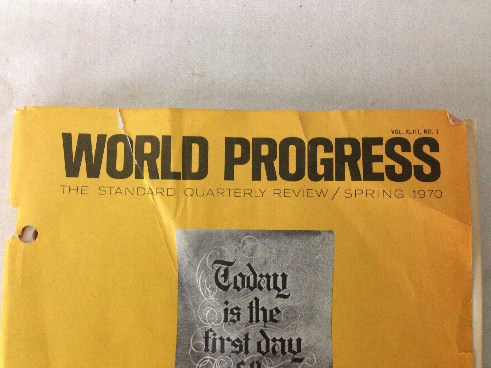 World Progress Quarterly Magazine Spring 1970 Vietnam Mormon Jew Atomic Research