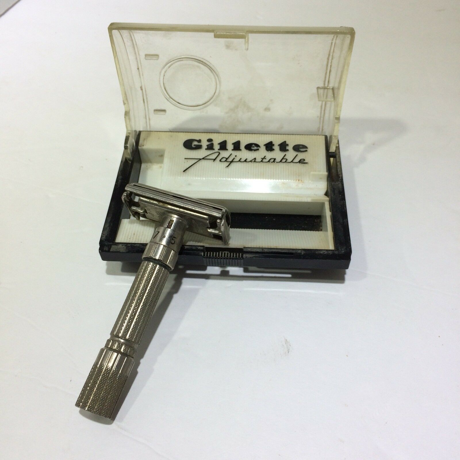 Vintage Gillette Adjustable Safety Razor With Original Case, "FATBOY"