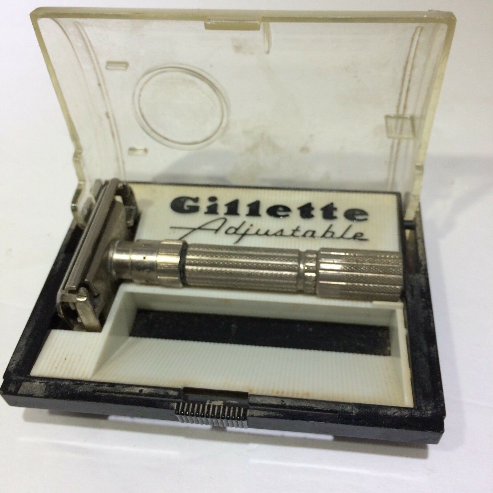 Vintage Gillette Adjustable Safety Razor With Original Case, "FATBOY"