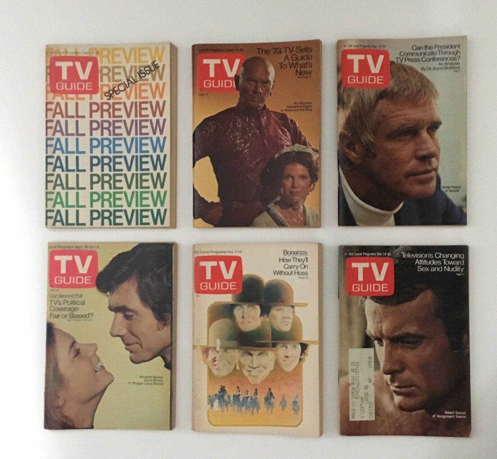 Lot of 1972 Tv Guide Magazines 53 Issues Complete ~ Special Fall Preview