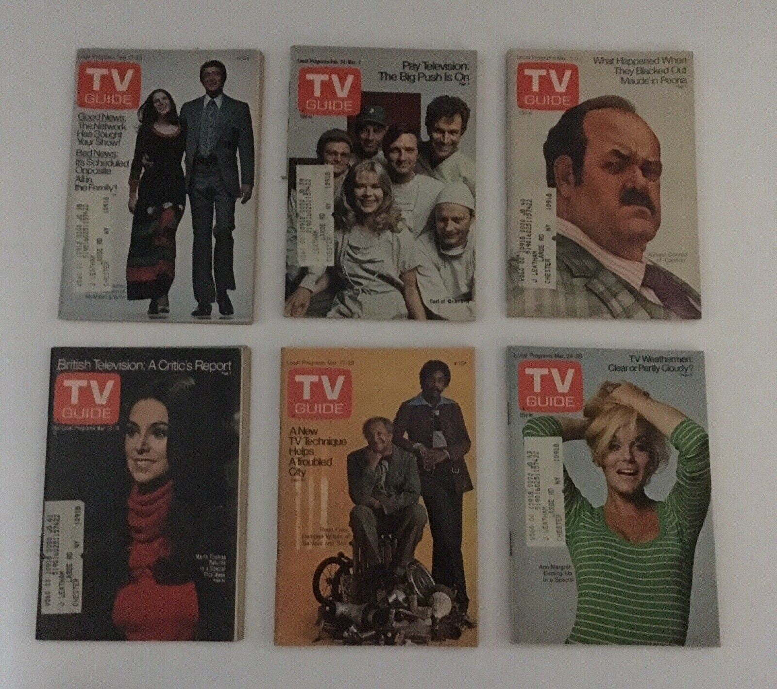 Lot of 1973 TV Guide Magazines 50 Issues Near Complete