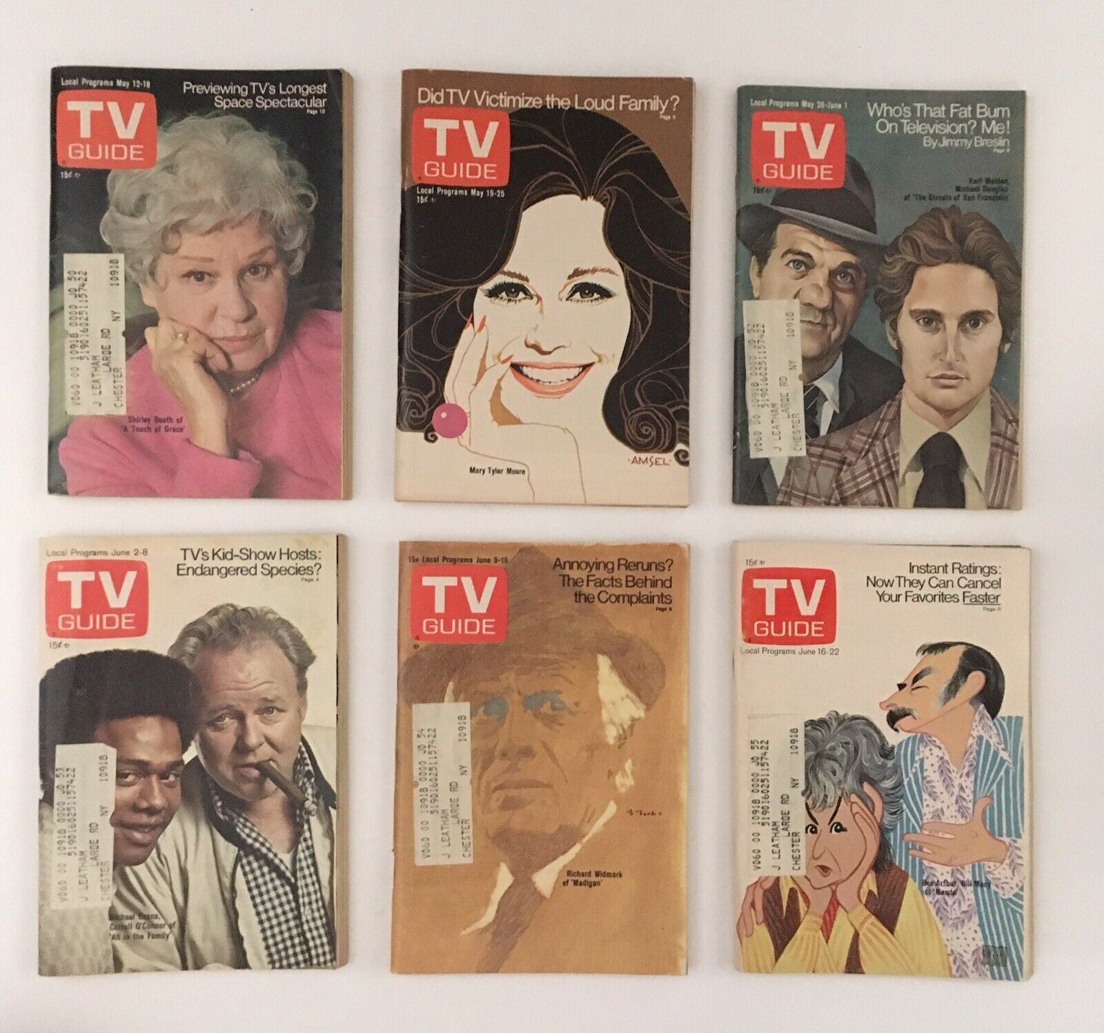 Lot of 1973 TV Guide Magazines 50 Issues Near Complete