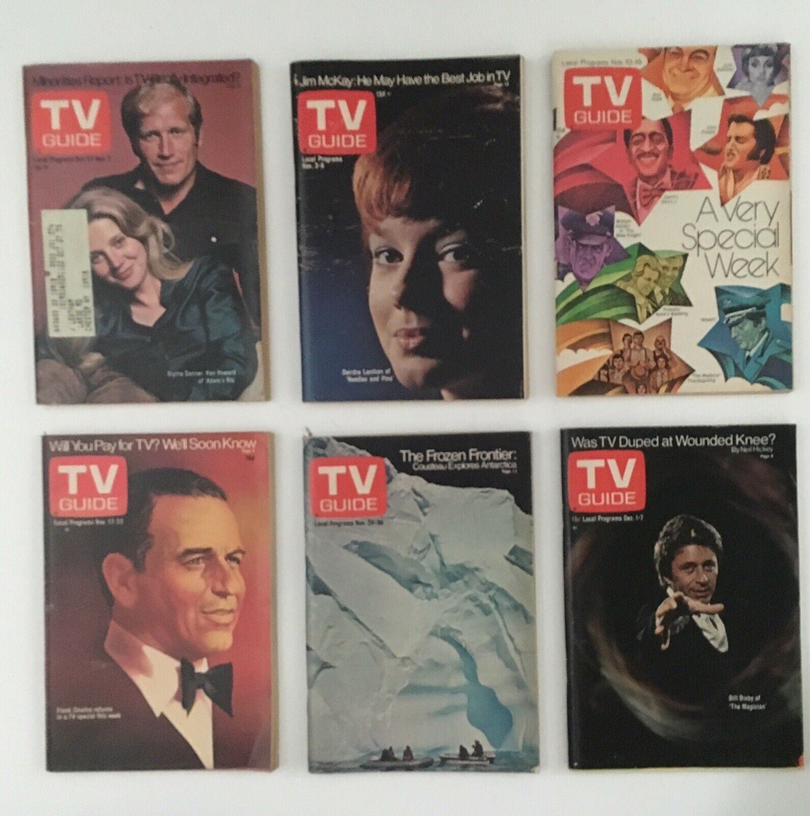 Lot of 1973 TV Guide Magazines 50 Issues Near Complete