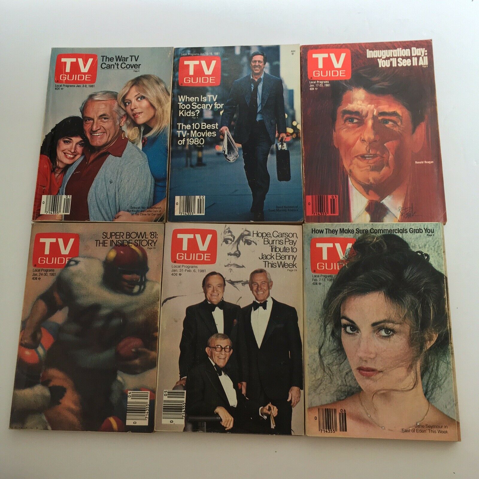 Complete Year Of TV Guide Magazines For 1981, 52 Issues