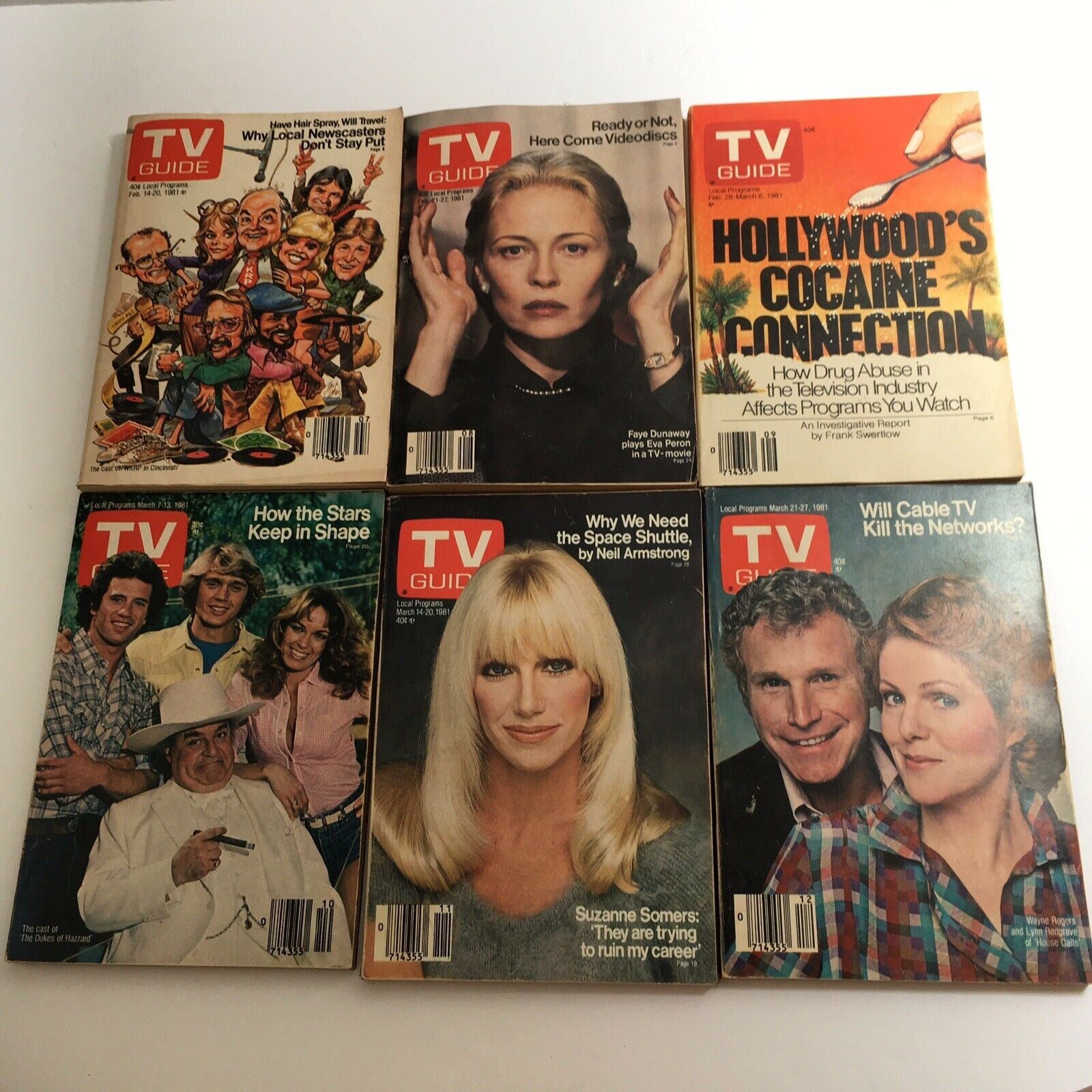 Complete Year Of TV Guide Magazines For 1981, 52 Issues