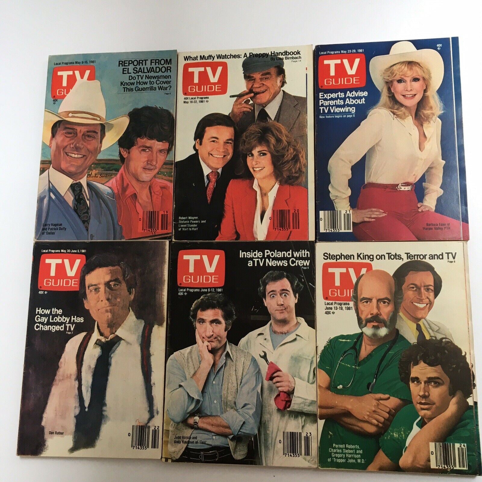 Complete Year Of TV Guide Magazines For 1981, 52 Issues