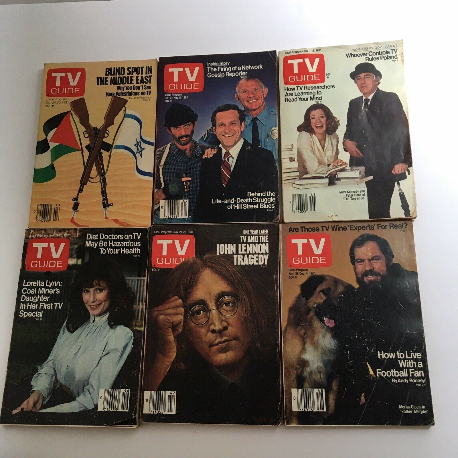 Complete Year Of TV Guide Magazines For 1981, 52 Issues