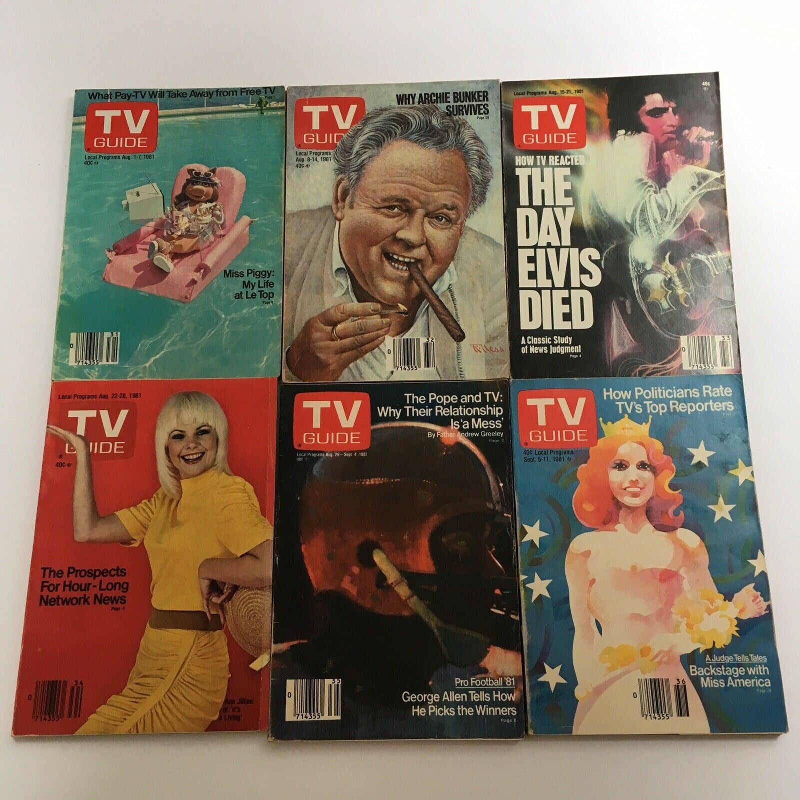 Complete Year Of TV Guide Magazines For 1981, 52 Issues