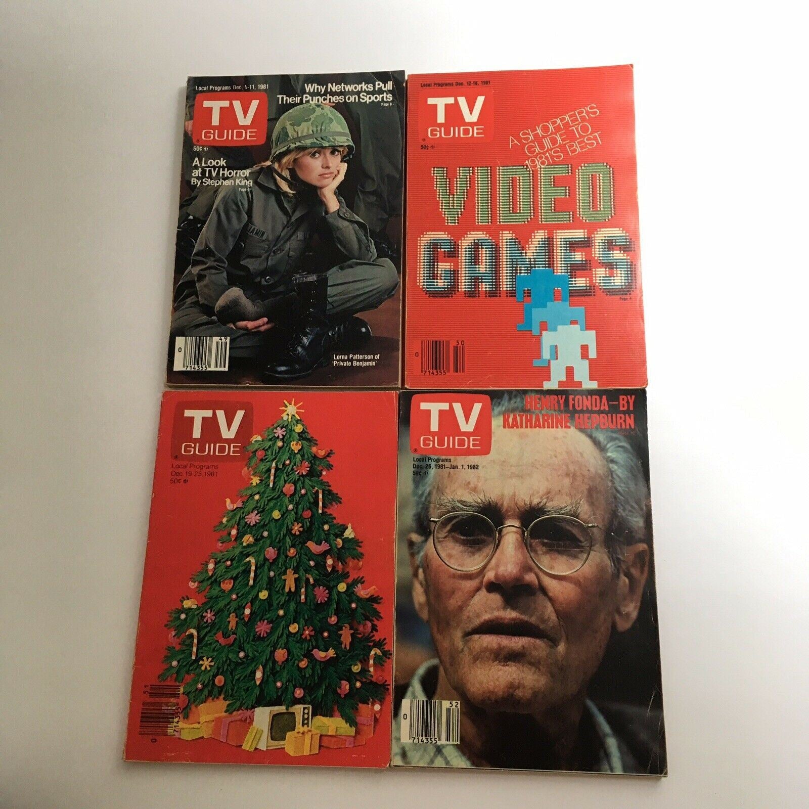 Complete Year Of TV Guide Magazines For 1981, 52 Issues