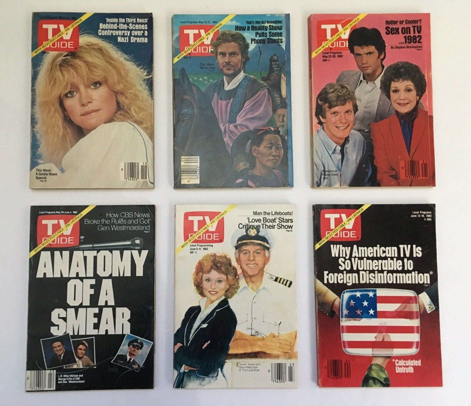 Complete Year Of TV Guide Magazines 1982, 52 Issues- Special Issue Fall Preview