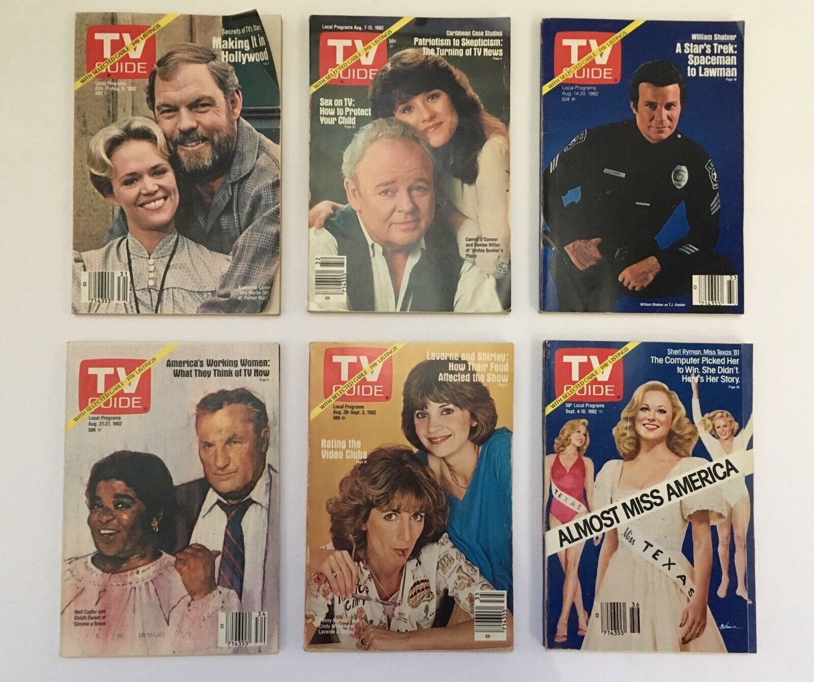 Complete Year Of TV Guide Magazines 1982, 52 Issues- Special Issue Fall Preview