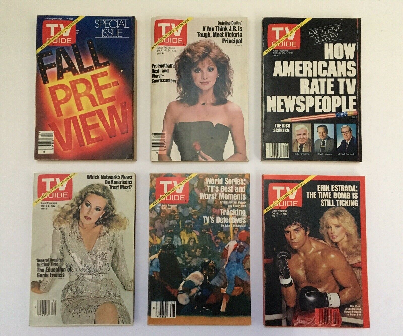 Complete Year Of TV Guide Magazines 1982, 52 Issues- Special Issue Fall Preview