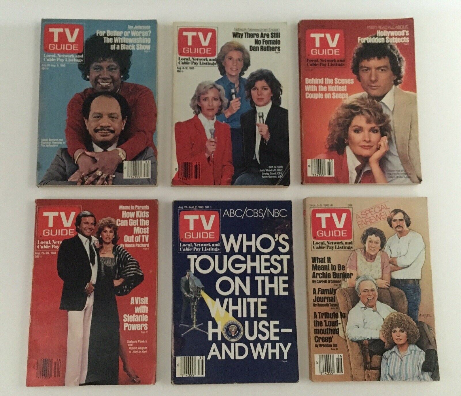 Complete Year Of TV Guide Magazines 1983, 52 Issues + Special Issue Fall Preview