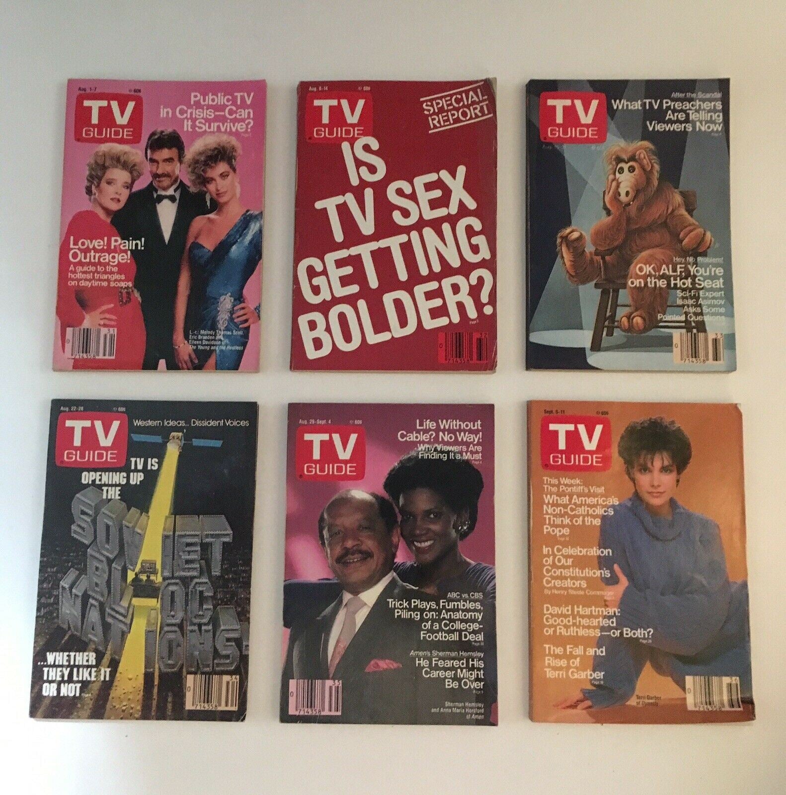 Complete Year Of TV Guide Magazines 1987, 52 Issues- Special Issue Fall Preview