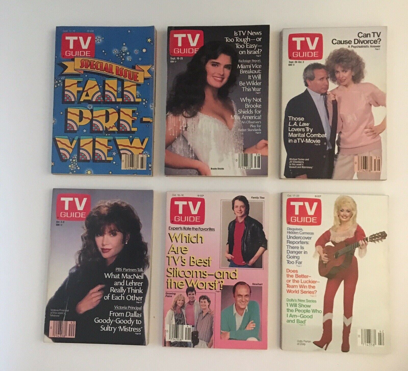 Complete Year Of TV Guide Magazines 1987, 52 Issues- Special Issue Fall Preview