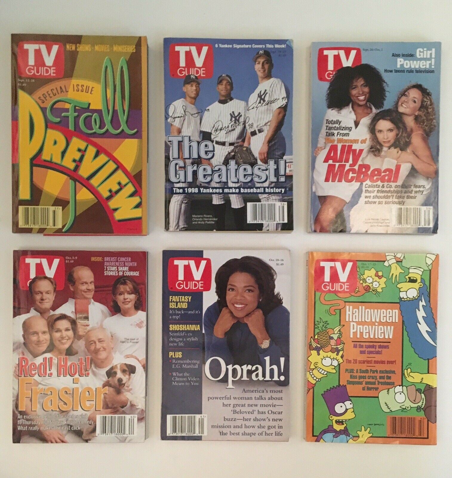 TV Guide Magazines 1998 Complete 52 Issues Special Issue Winter & Fall Previews