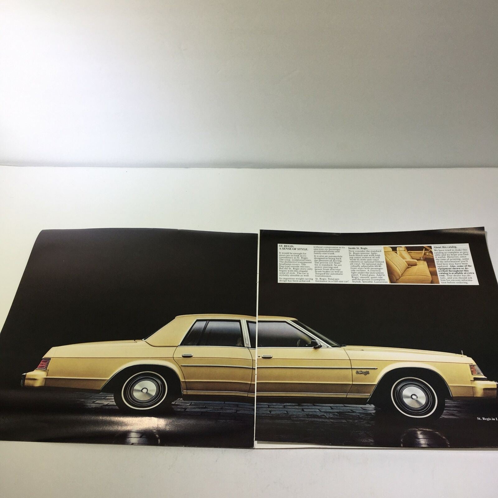 1980 Dodge St. Regis 225 Slant Six Standard V-8 Engine Options Car Brochure