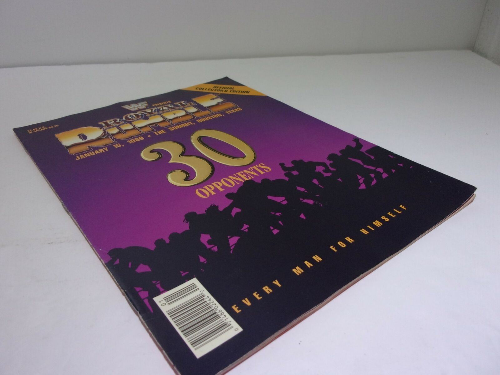 Front cover view of the WWF Program: Royal Rumble January 15 1989 - 30 Opponents Every Man for Himself showcasing the event title.