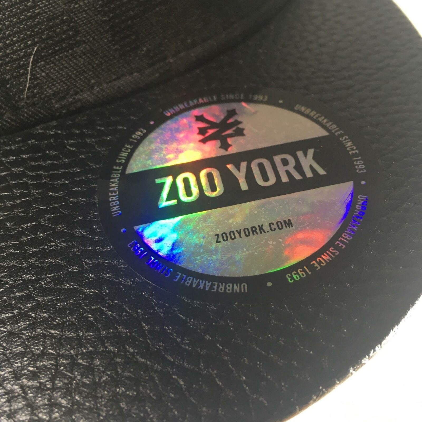 Zoo York Black Flat Brim Snapback Cap Hat OSFA