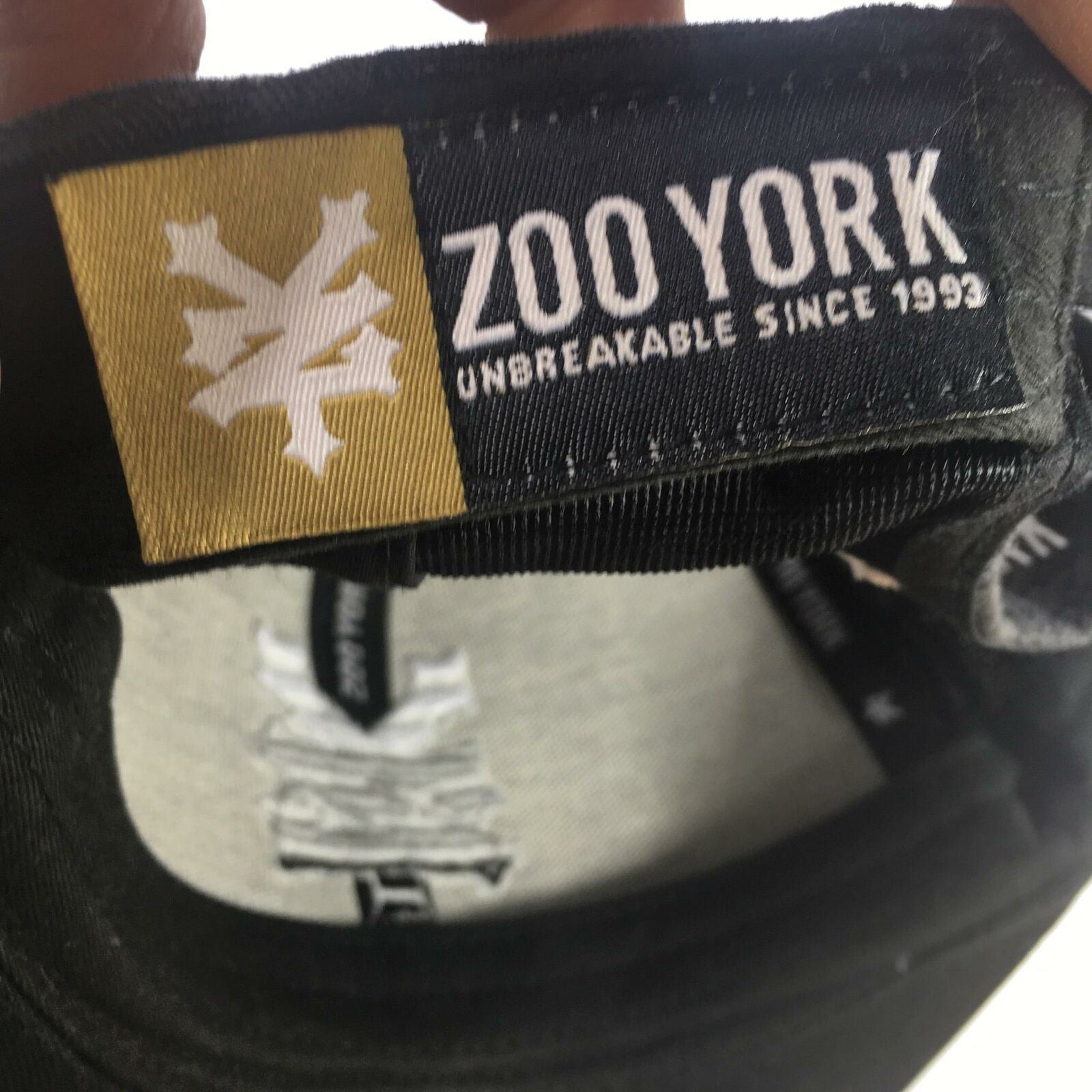 Zoo York Black Flat Brim Snapback Cap Hat OSFA