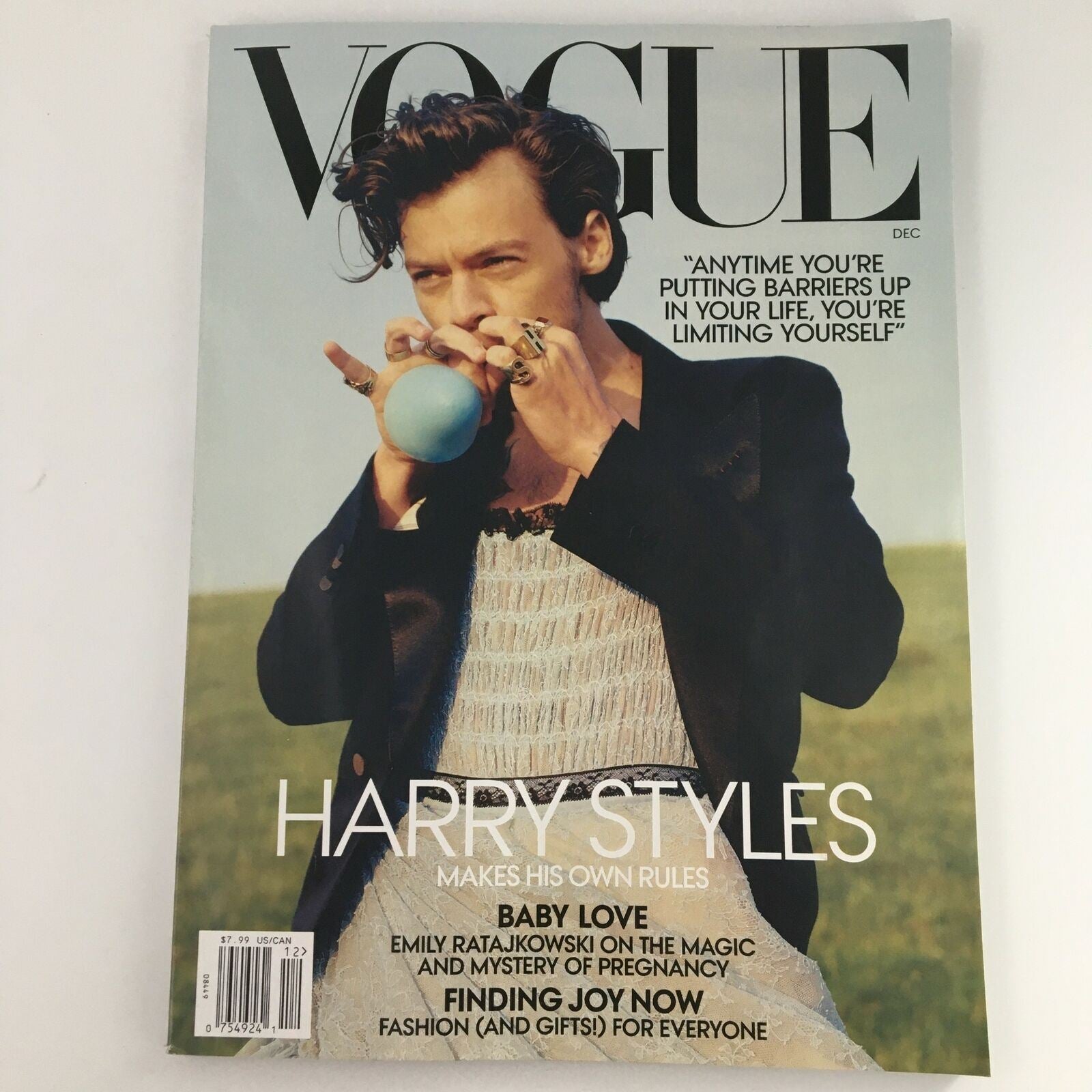 Vogue Magazine December 2020 Harry Styles in Playtime Cover Feature, Newsstand