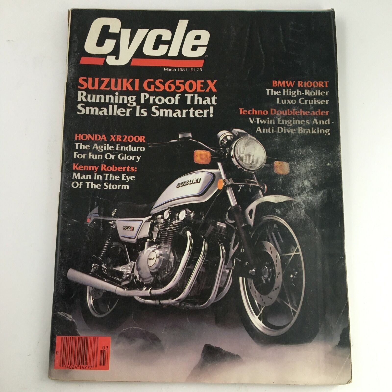 Cycle Magazine March 1981 Suzuki GS650EX & Honda XR200R & Kenny Roberts Feature