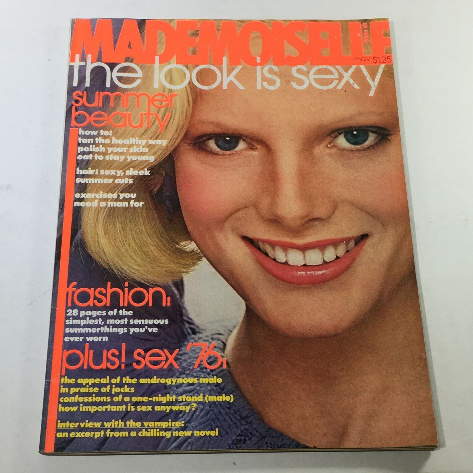 VTG Mademoiselle Magazine: May 1976 - Model Lisa Copper No Label/Newsstand