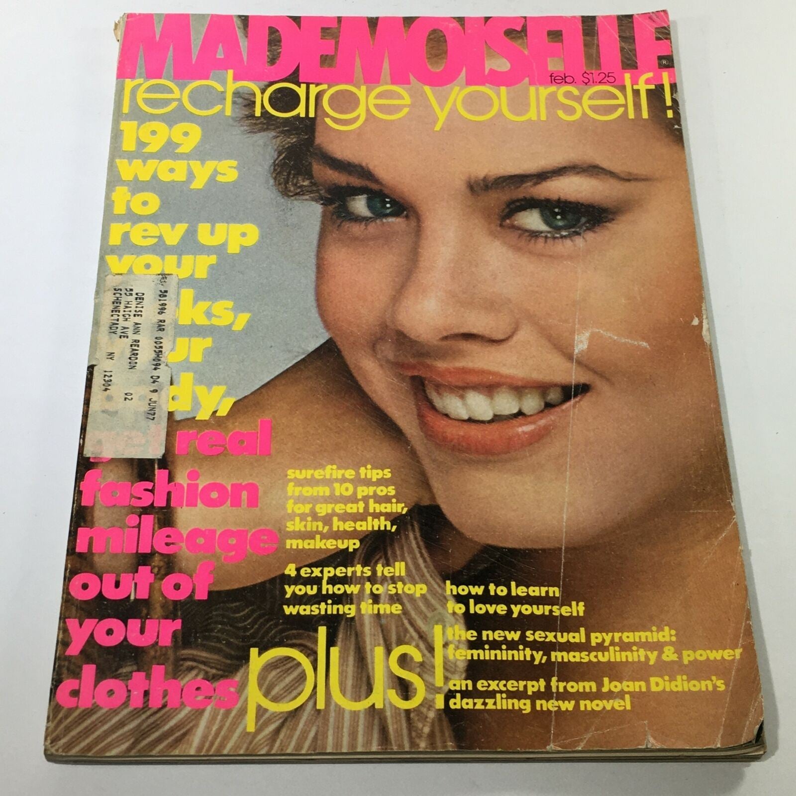 VTG Mademoiselle Magazine: February 1977 - Debbie Dickinson Full Cover