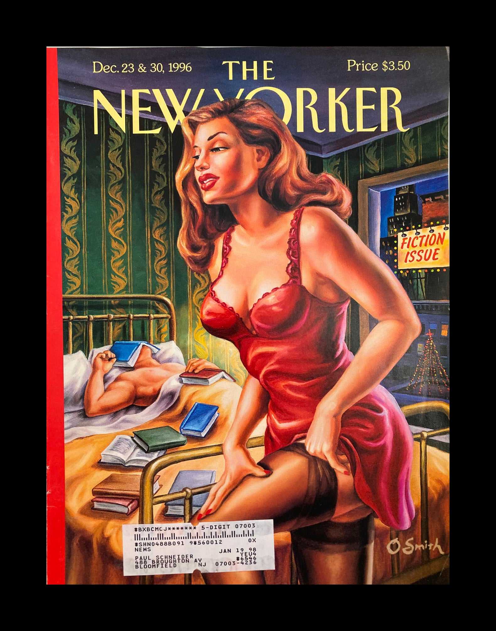 COVER ONLY The New Yorker December 23 1996 Bedside Stories by Owen Smith