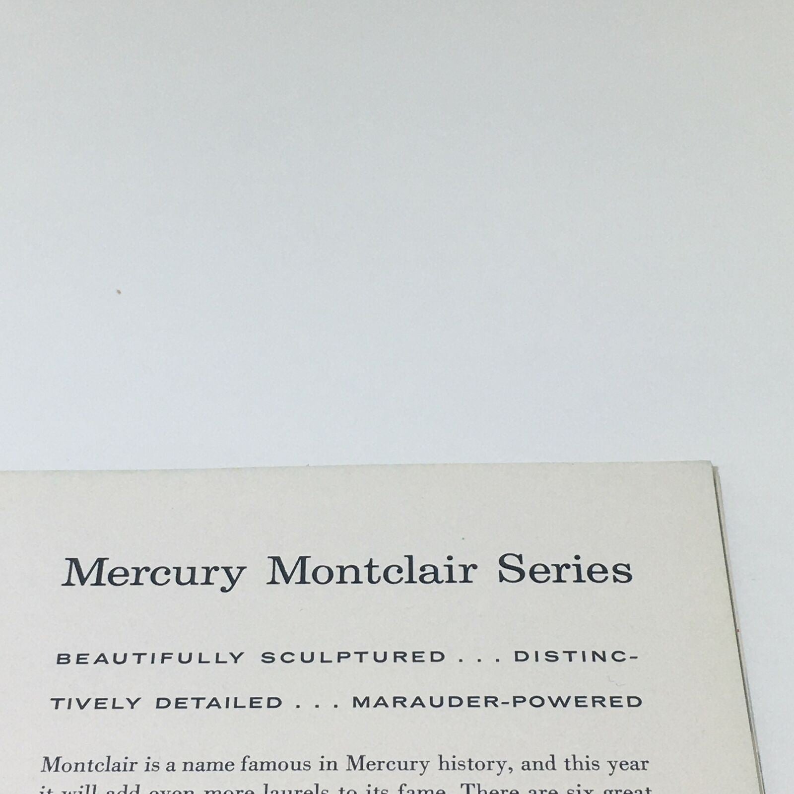 1958 Mercury 24-page BIG Vintage Sales Brochure Catalog - Monterey Park Lane