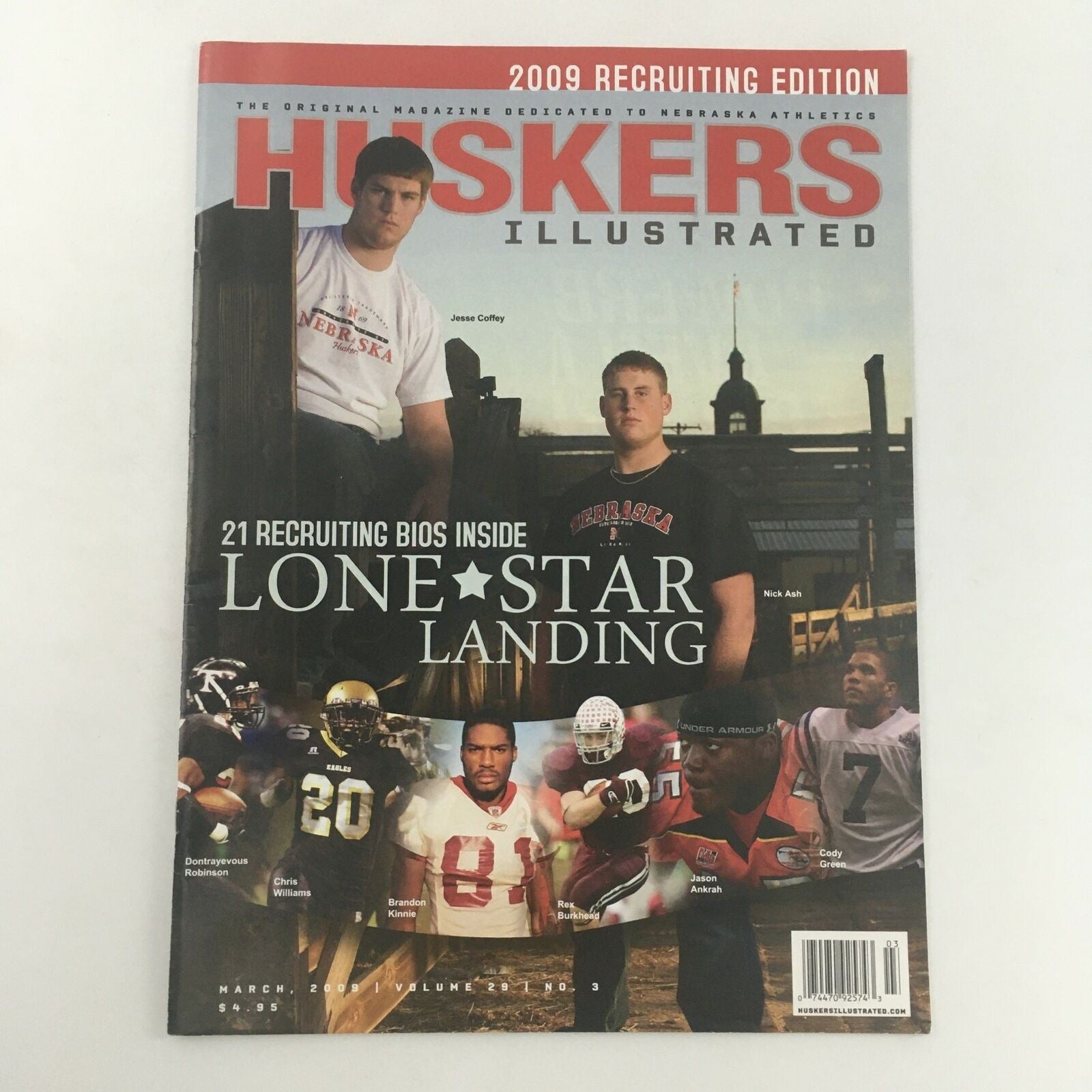 Huskers Illustrated March 2009 Vol 29 #3 Nebraska's Jesse Coffey and Nick Ash