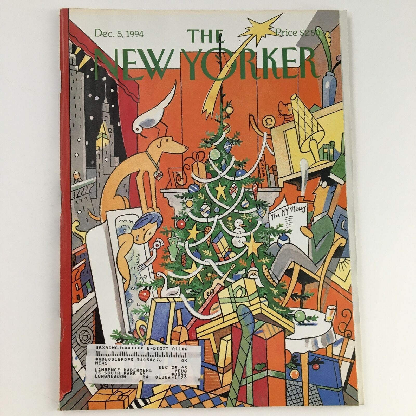 The New Yorker December 5 1994 Full Magazine Theme Cover by Ever Meulen VG