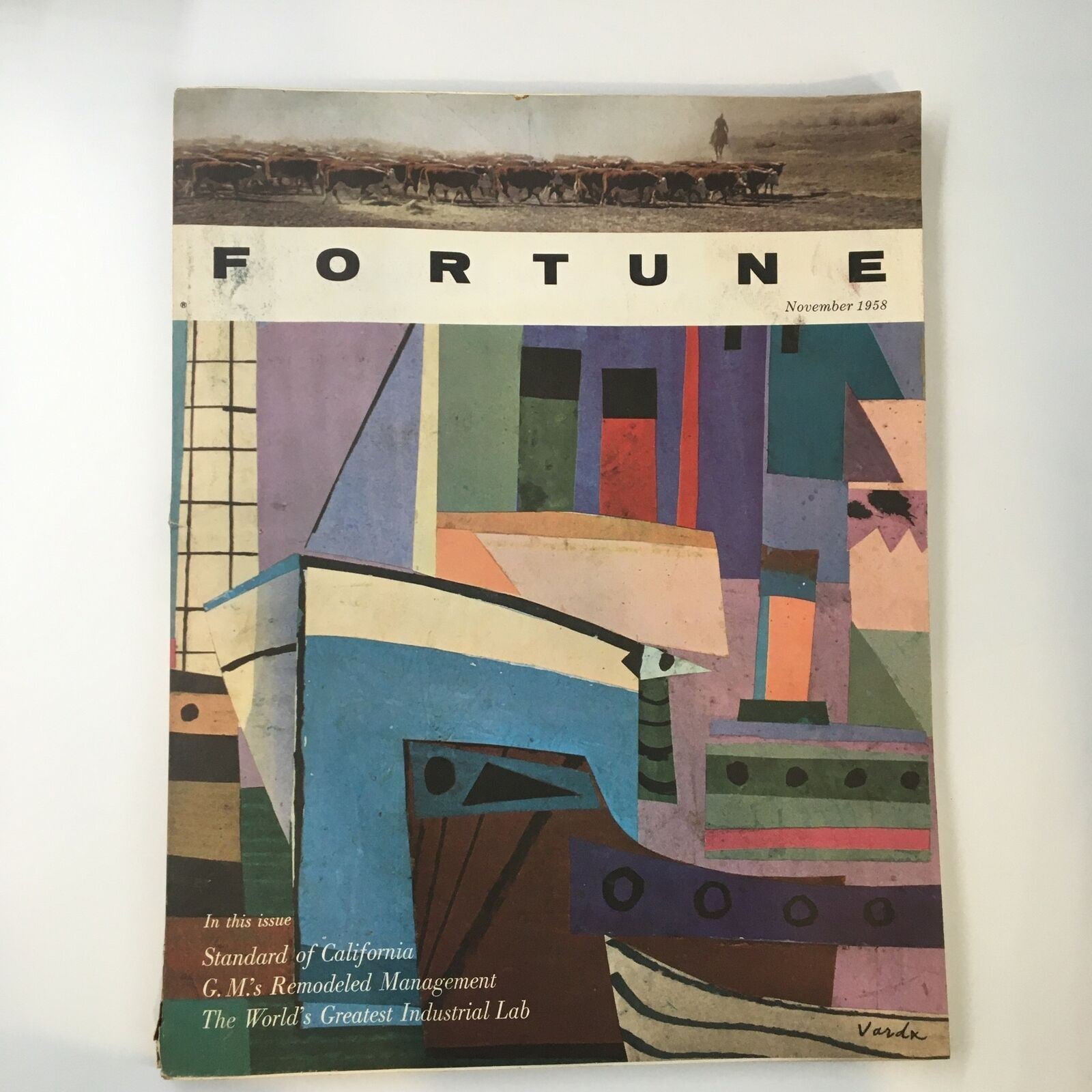 VTG Fortune Magazine November 1958 G.M.'s Remodeled Management No Label