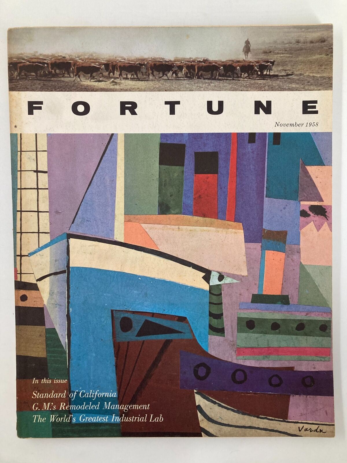 VTG Fortune Magazine November 1958 G.M.'s Remodeled Management No Label