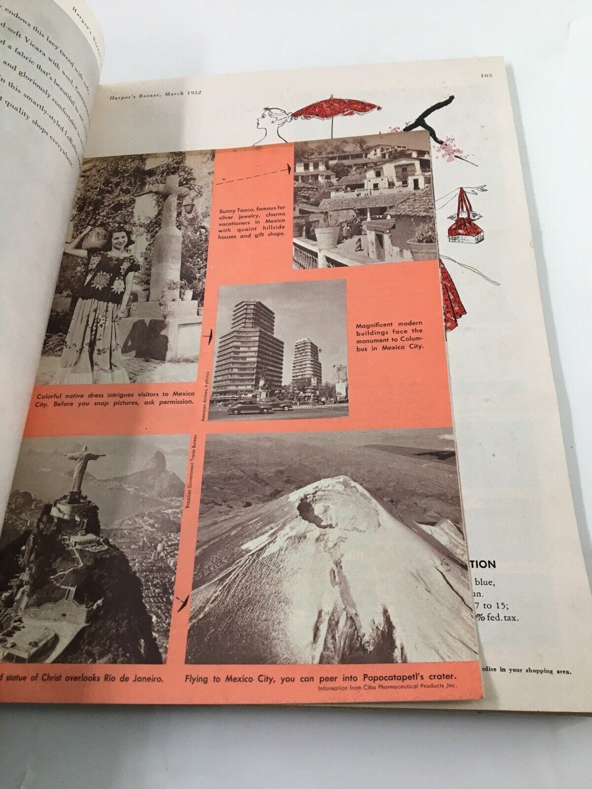 Harper's Bazaar March 1952 Fashion American Collections Paris Openings No Label