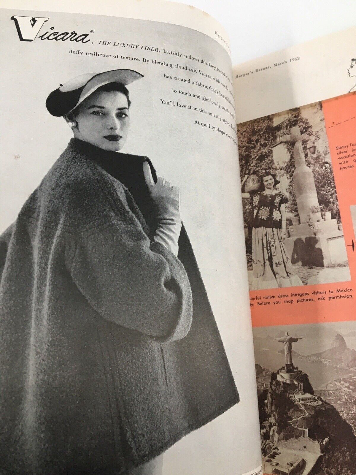 Harper's Bazaar March 1952 Fashion American Collections Paris Openings No Label