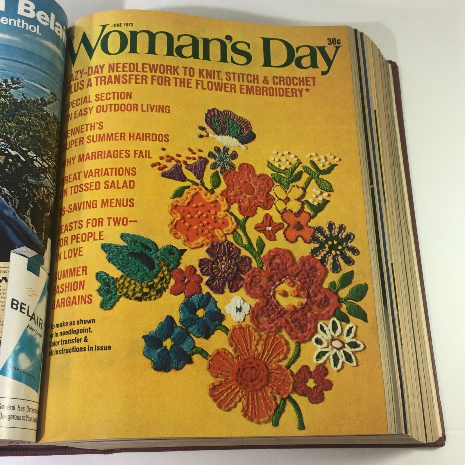 1973 Woman's Day Magazine Complete Year Round In One Bound Book Compilation