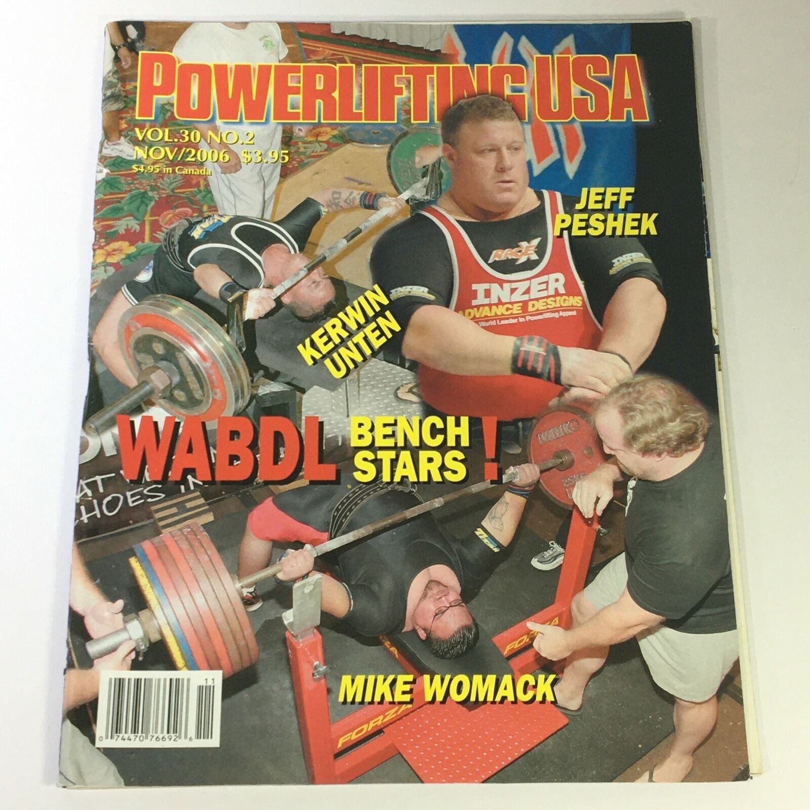 Powerlifting USA November 2006 Vol 30 #2 - Kerwin Unten, Jeff Peshek & Mike W.