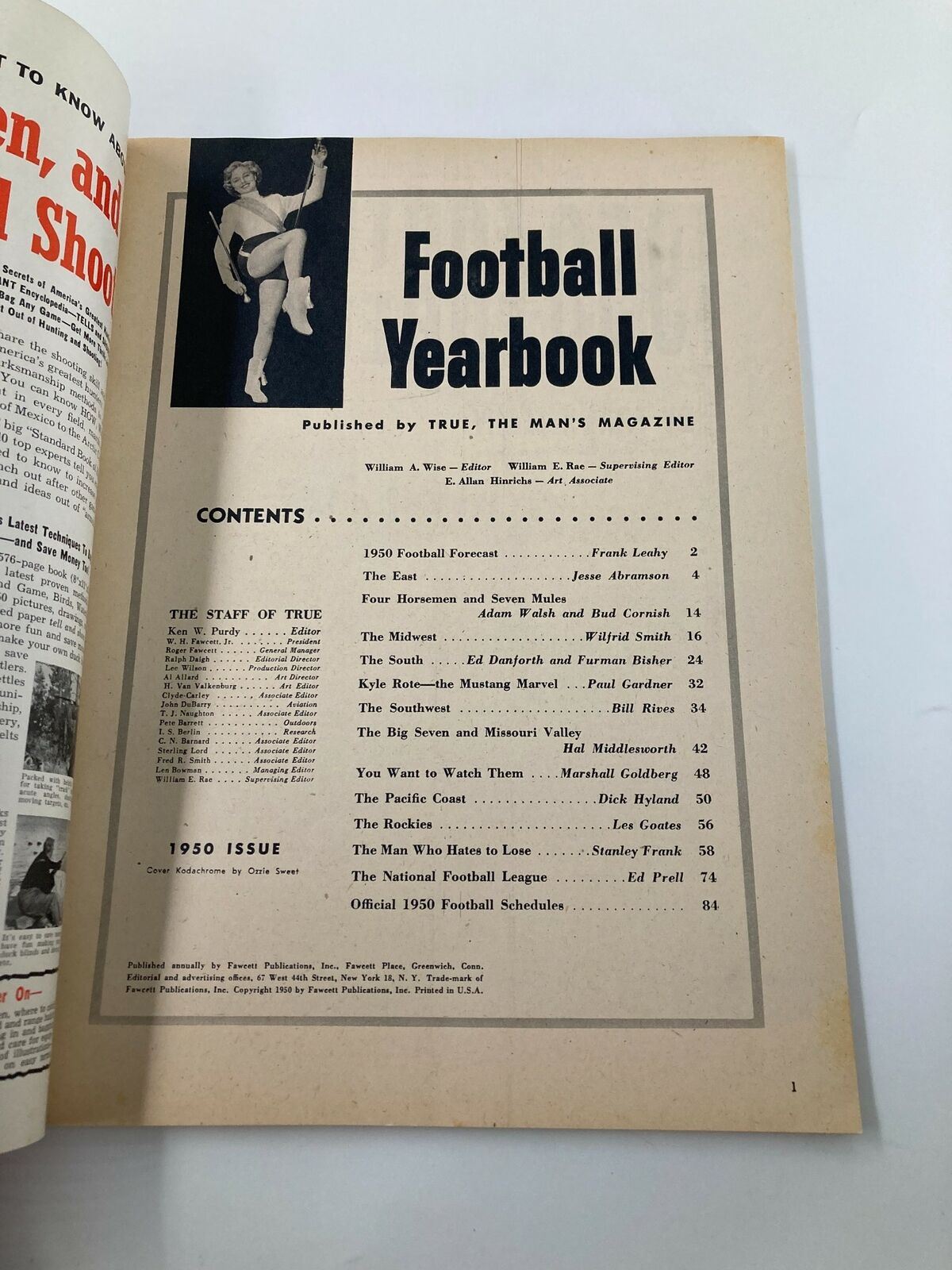 VTG Football Yearbook 1950 Edition Frank Leahy's Football Forecast No Label