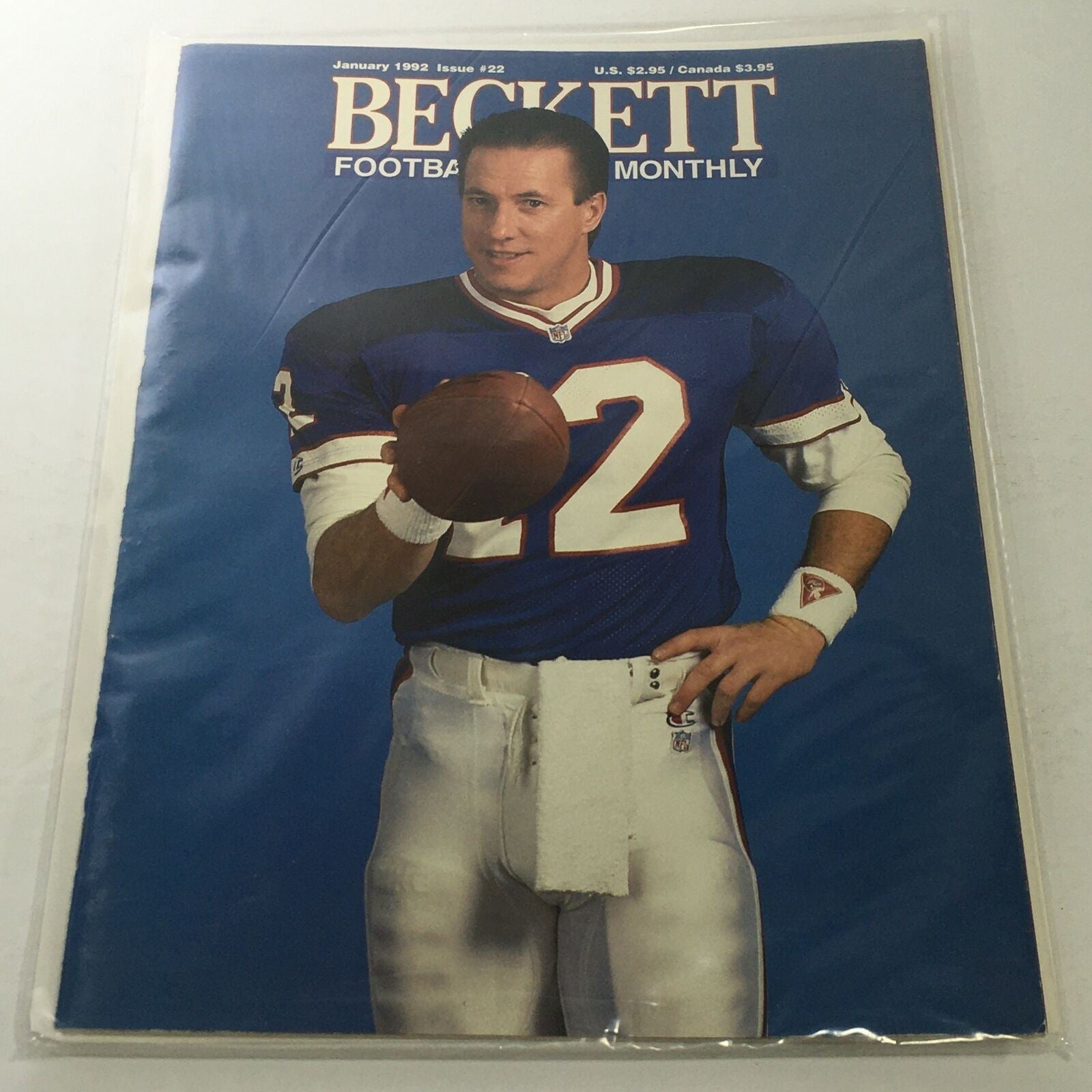 Beckett Football Card Monthly: January 1992 Issue #22 - Jim Kelly Buffalo Bills