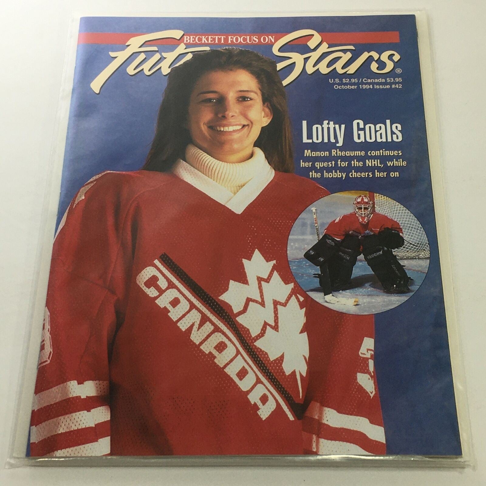 Beckett Future Stars: October 1994 Issue #42 - Lofty Goals Manon Rheaume