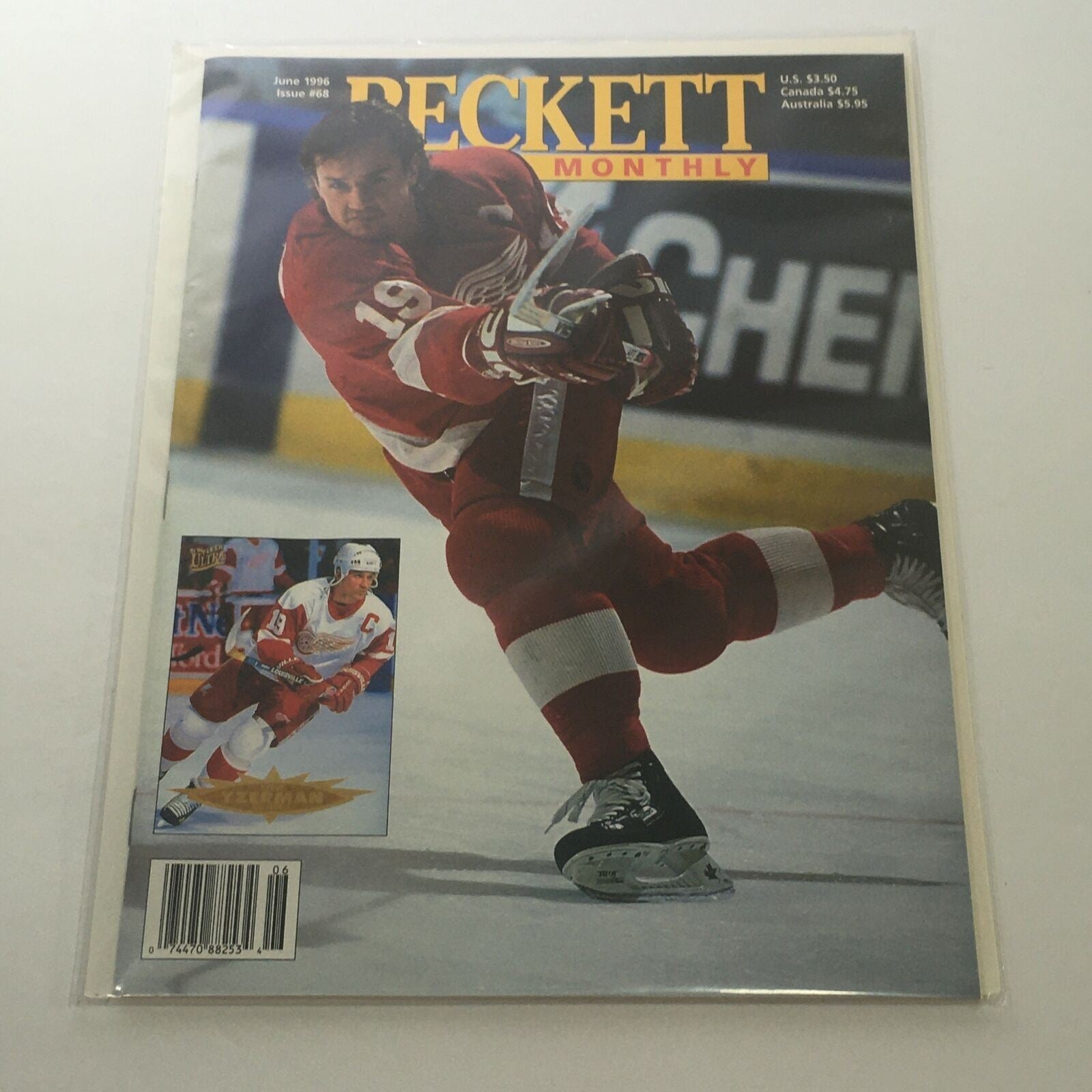 Beckett Hockey Monthly: June 1996 Issue #68 - Steve Yzerman