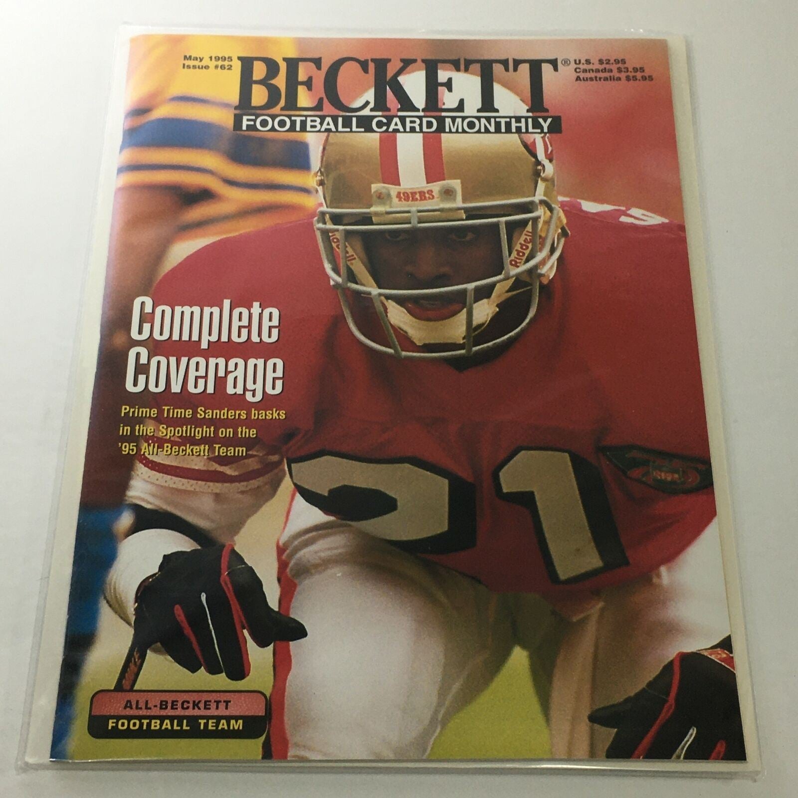 Beckett Football Card Monthly: May 1995 Issue #62 -Complete Coverage All-Beckett